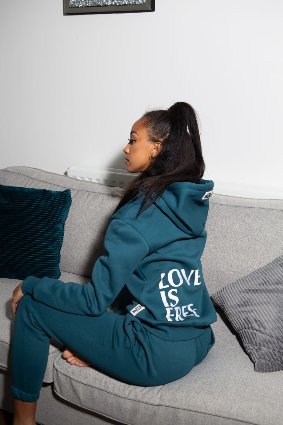 Love Is Free Tracksuit Safyre London in Blue