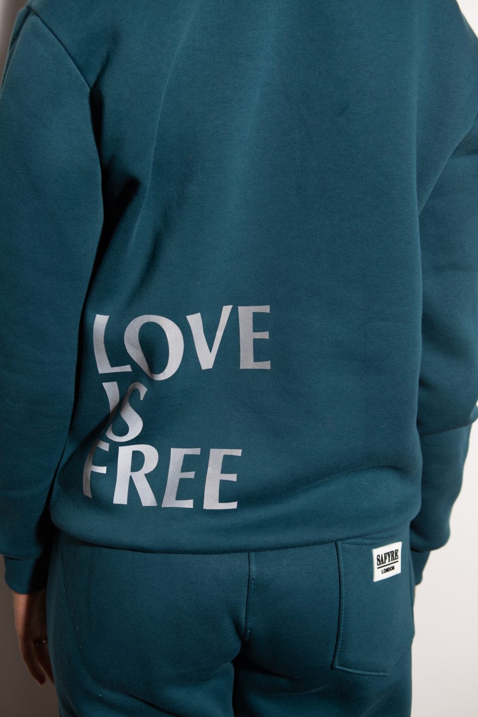 Love Is Free Tracksuit Safyre London in Blue