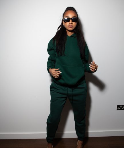 Love Is Free Tracksuit Safyre London in Emerald Green