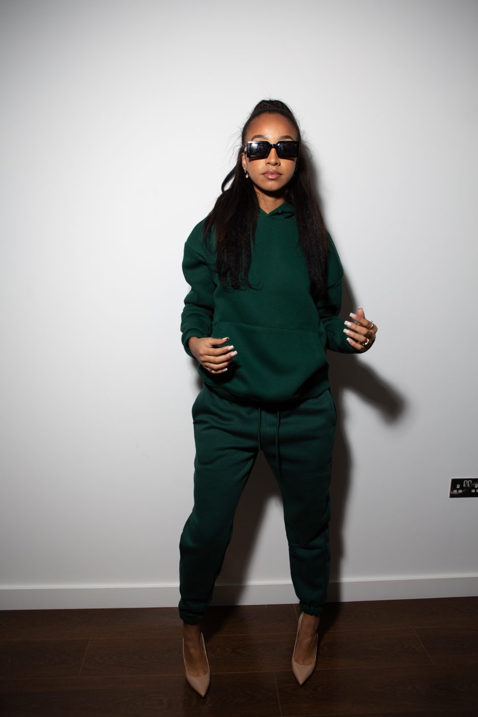 Love Is Free Tracksuit Safyre London in Emerald Green