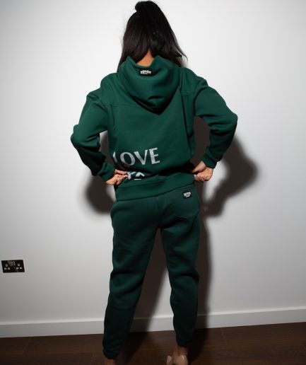 Love Is Free Tracksuit Safyre London in Emerald Green