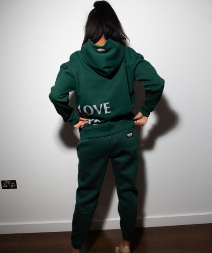 Love Is Free Tracksuit Safyre London in Emerald Green