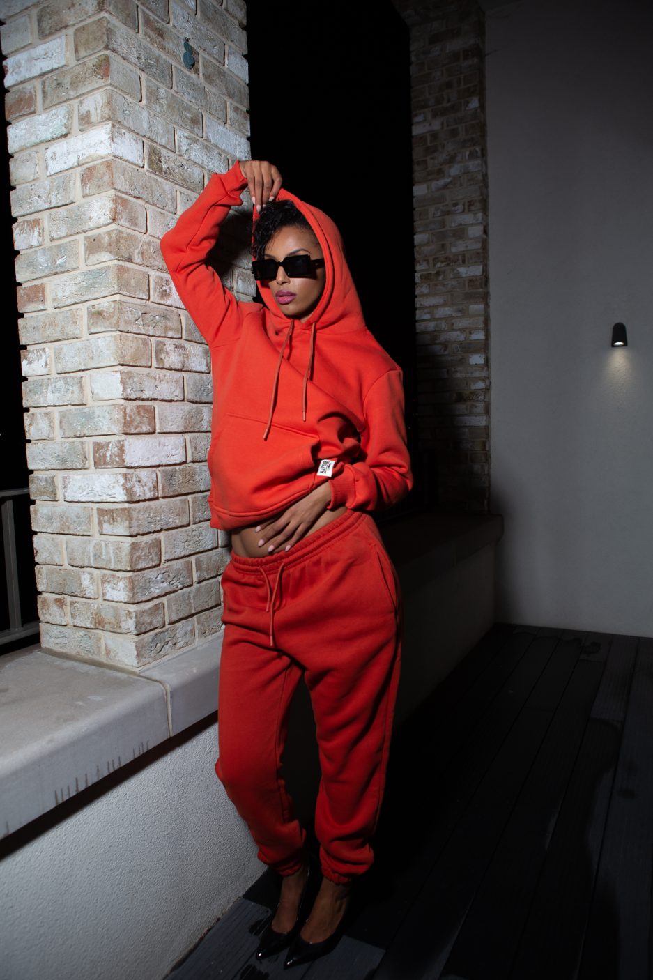 Love Is Free Tracksuit Safyre London in OrangeRed